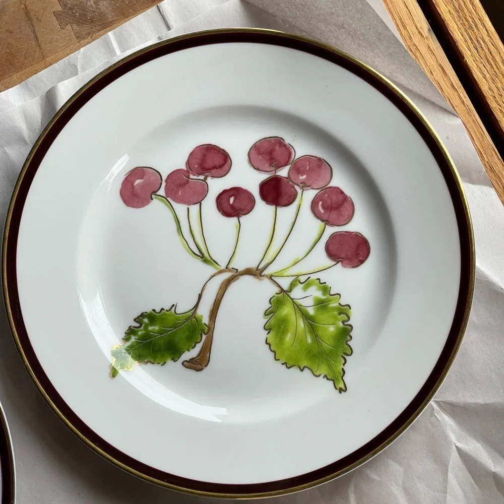 Crate&Barrel dessert plates Appetizer Party dinner hostess gift set 4